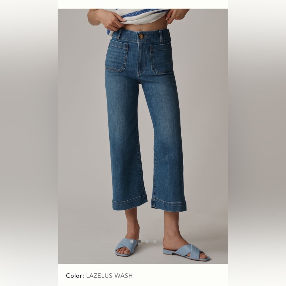 Anthropologie The Colette Crop Wide-Leg Jeans by Maeve - size 26